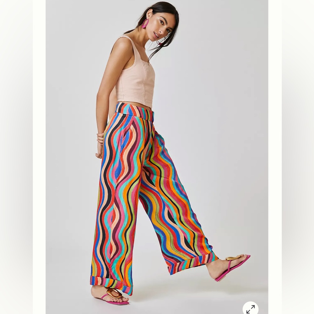 NWT FARM RIO anthropologie printed pants